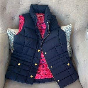 Lilly Pulitzer Navy Blue Vest